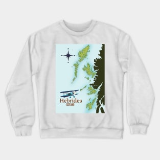 Hebrides Scotland Travel Map Crewneck Sweatshirt